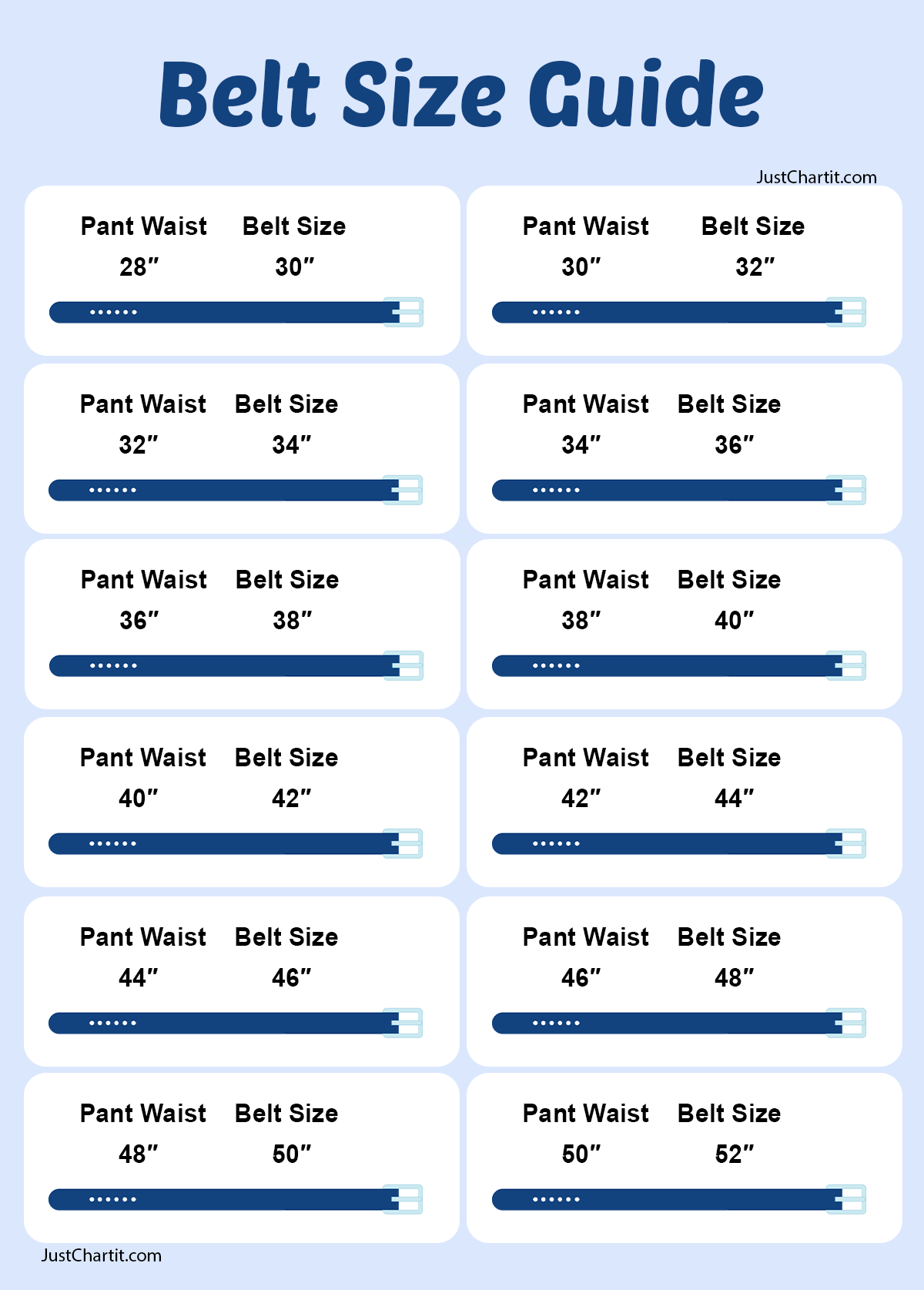 belt size chart and conversion guide for men and women in cm & inches