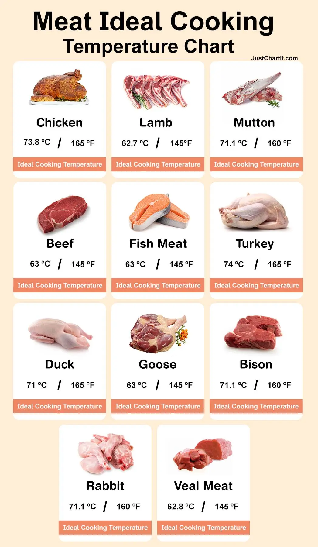 Meat Temperature Chart Free Printables For Easy Reference 42 OFF